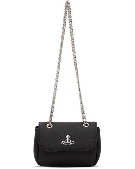 Vivienne Westwood Black Saffiano Biogreen Small Bag