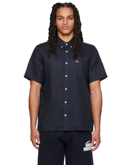 Lacoste Black Navy Short Sleeve Shirt for men
