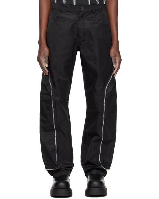 メンズ Who Decides War ブラック Side Zip Stained Glass トラウザーズ Black