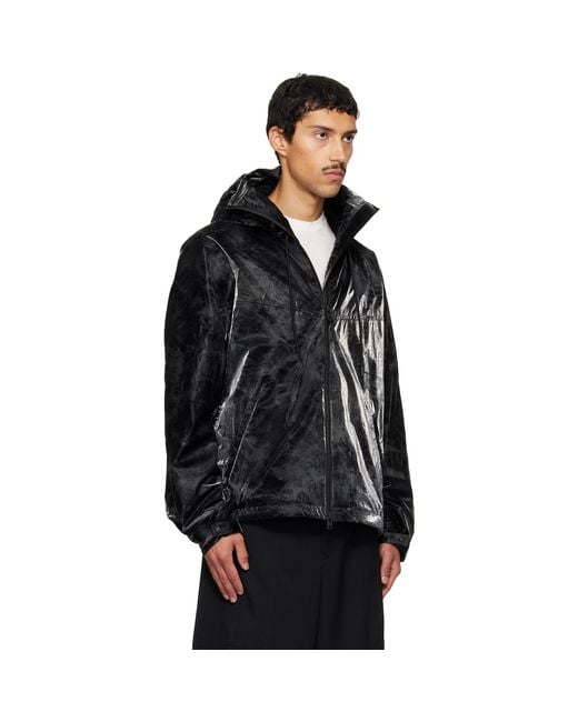 Y-3 Black Marble Nylon Windbreaker Jacket for men