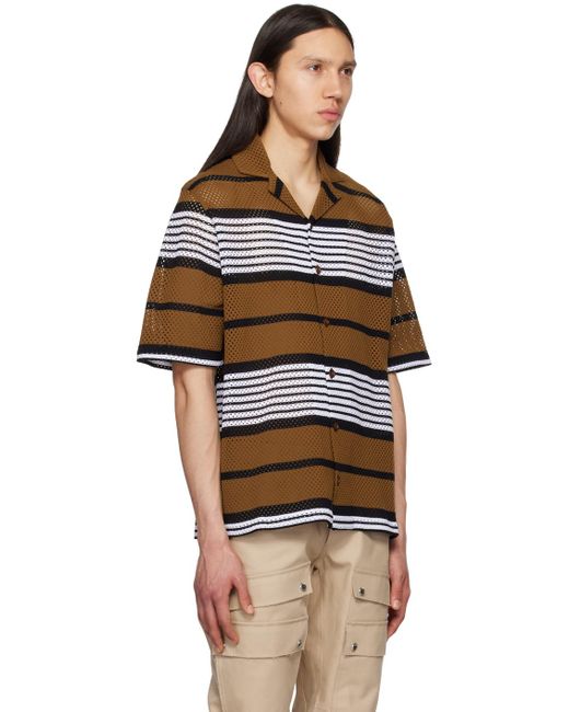 Burberry Multicolor Brown Printed Shirt for men