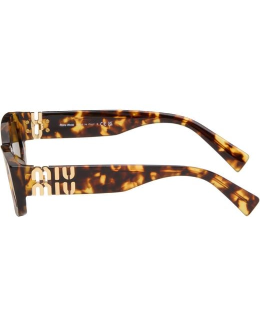 Miu Miu Black Rectangle Sunglasses