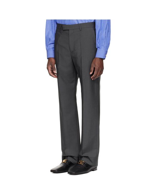 Valentino Blue Wool Trousers for men