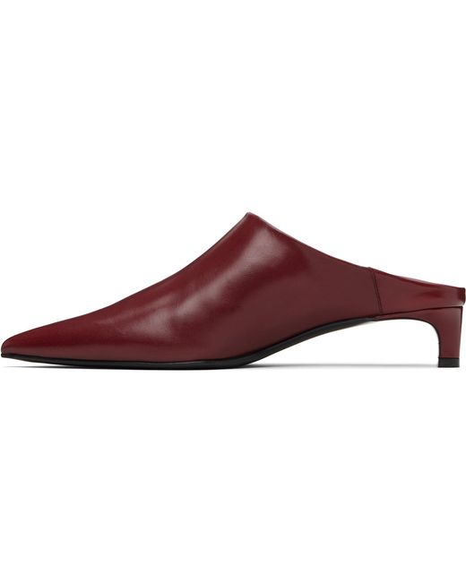 Jil Sander Black Pointed Toe Mule Heels