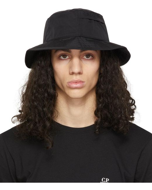 C.P. Company Synthetic C.p. Company Black Chrome Bucket Hat for Men | Lyst