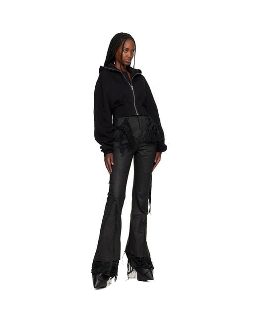 Rick Owens Black Temple Collage Hoodie