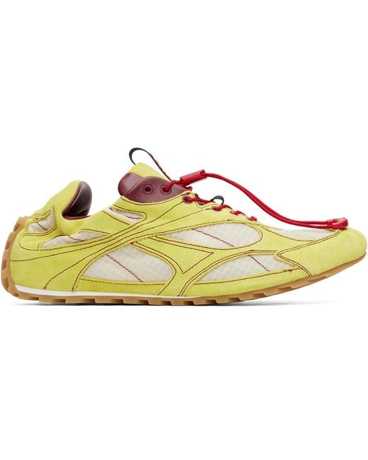 Bottega Veneta Yellow Orbit Flash Sneakers for men