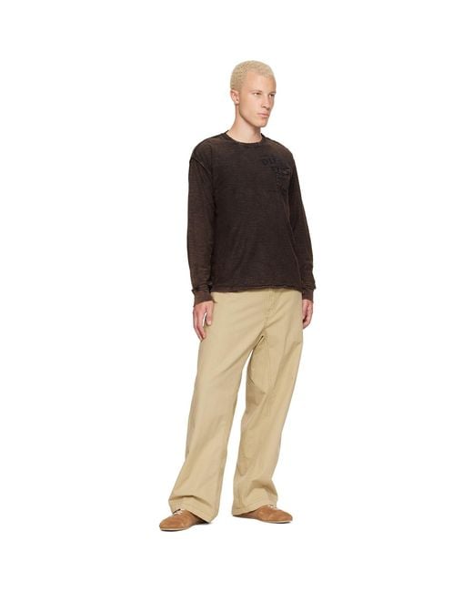 DIESEL Black T-Aldy Long Sleeve T-Shirt for men