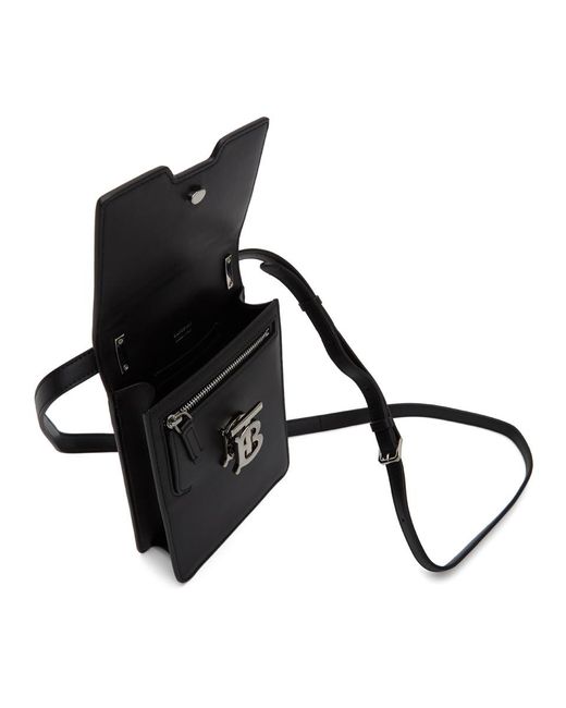 Burberry Black Monogram Leather Robin Bag for men