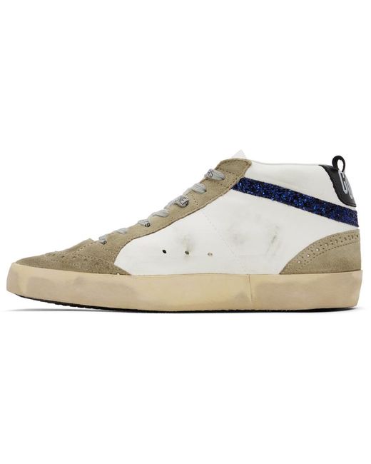 Golden Goose Deluxe Brand Black Taupe & White Mid Star Sneakers