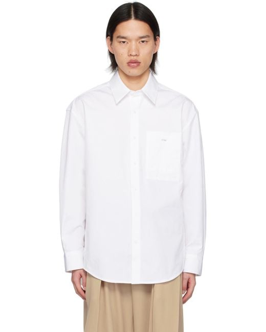 Wooyoungmi White Flower Print Shirt for men