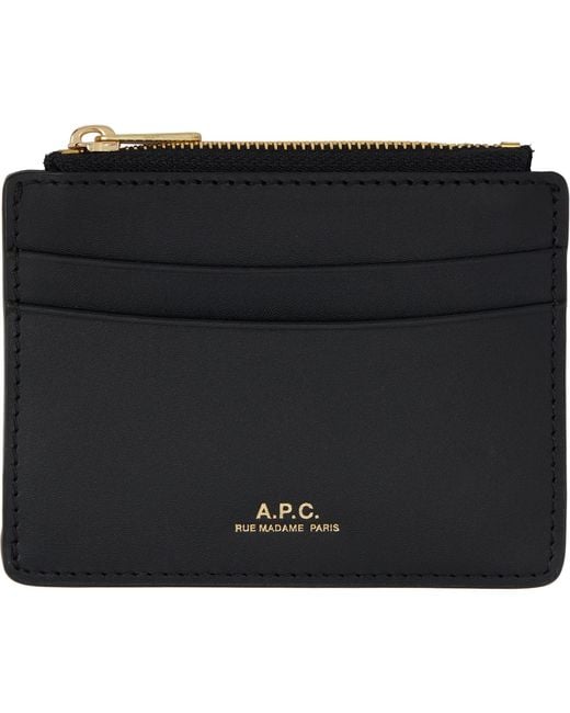 A.P.C. Black Paris Cardholder