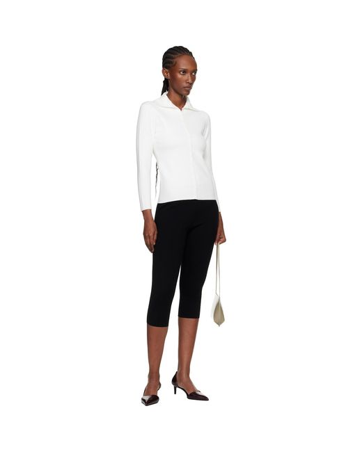 Totême Black Capri Knit Leggings
