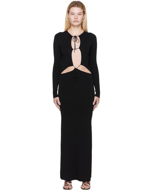 AYA MUSE Synthetic Ssense Exclusive Jacaranda Maxi Dress in Black | Lyst UK