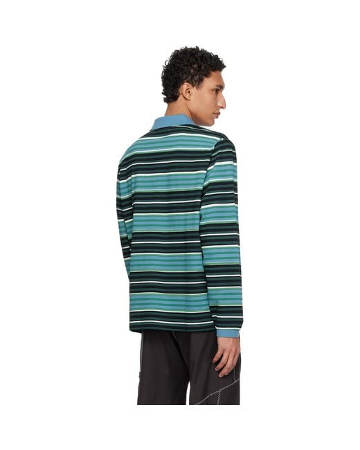 Craig Green Black Fred Perry Edition Overprint Long Sleeve Henley Polo for men