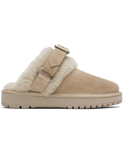 Burberry Black Suede & Shearling Chubby Slippers