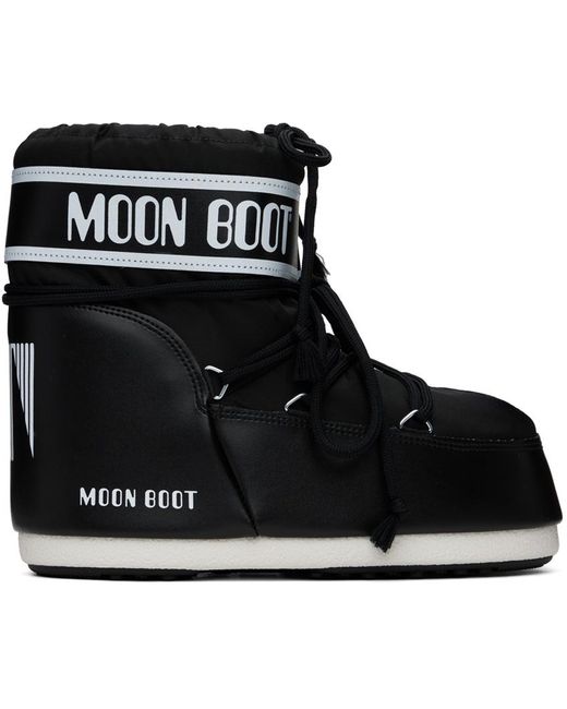 Moon Boot Black Icon Low Boots | Lyst Canada