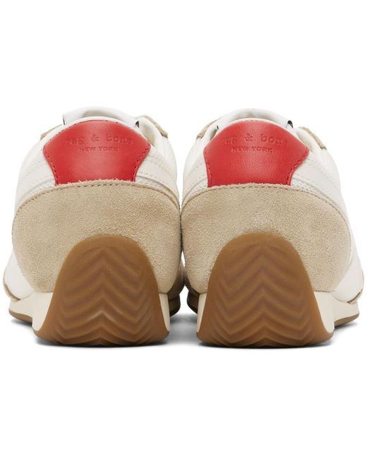 Baskets Rétro Étroites Blanc Cassé Et Rag & Bone en coloris Black