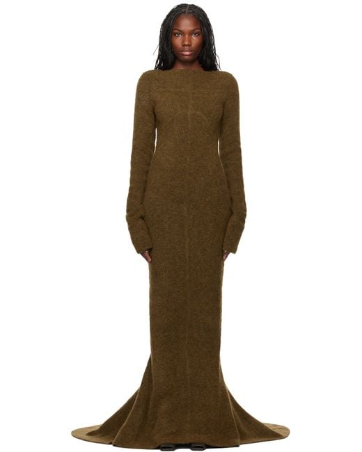 Rick Owens Natural Tan Porterville Luna Maxi Dress