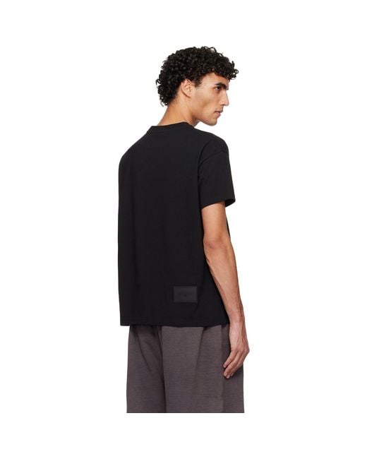 we11done Black Mini Logo T-Shirt for men