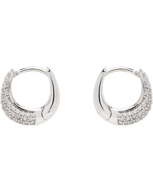Tom Wood Metallic Ice Huggies Pave Earrings for men