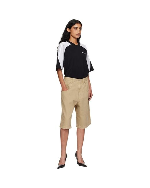 Vetements Black Hip-Hop Denim Shorts