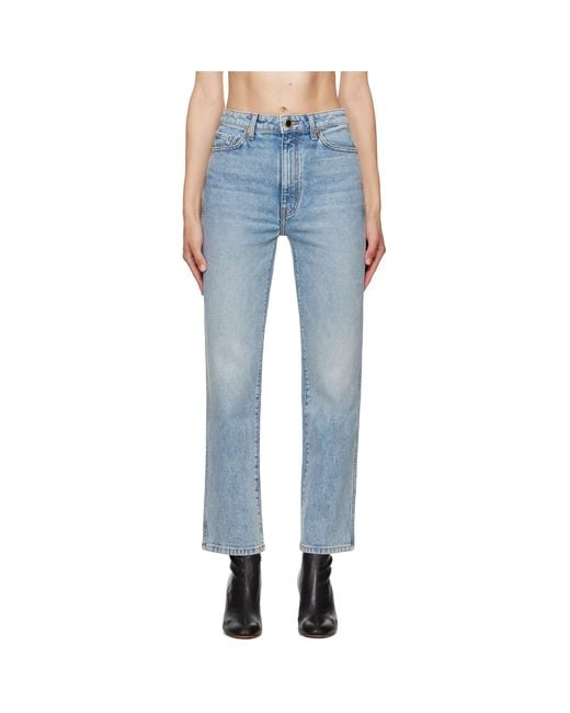 Khaite Blue 'The Abigail Stretch' Jeans