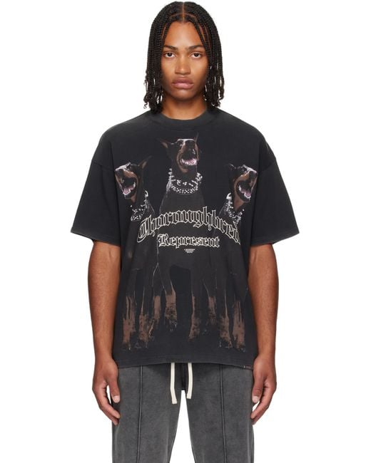 Represent Black 'Thoroughbred' T-Shirt for men