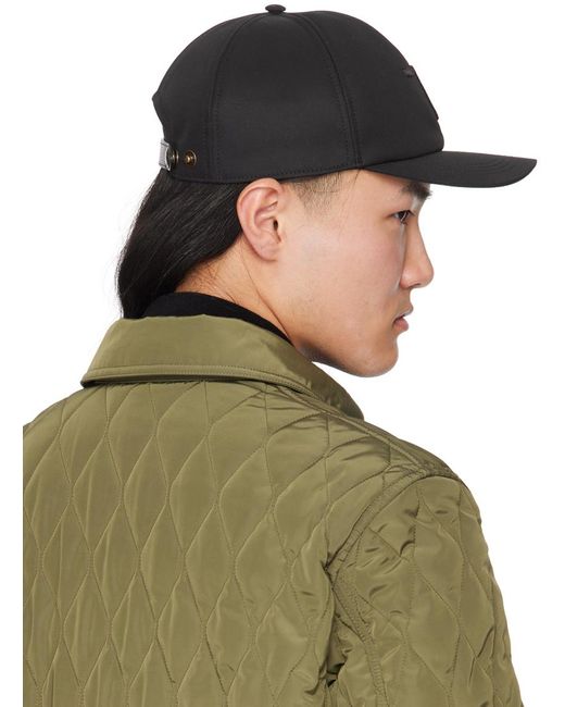 Tom Ford Green Canvas & Leather Cap for men