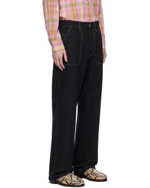 sunflower Wide Twist Trousers in Black for Men | Lyst Canada