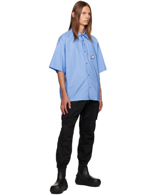 Ambush Blue Spread Collar Shirt for men