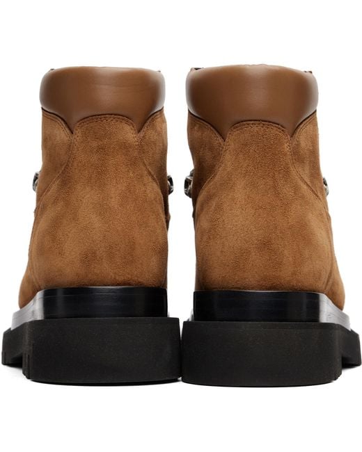 Bottega Veneta Brown Boston Crust Lug Ankle Boots for men