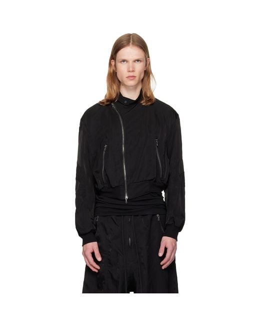 Julius Black Unchain Bomber Jacket for men