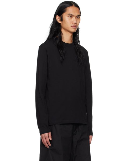 Jil Sander Three-pack Black Long Sleeve T-shirts for men