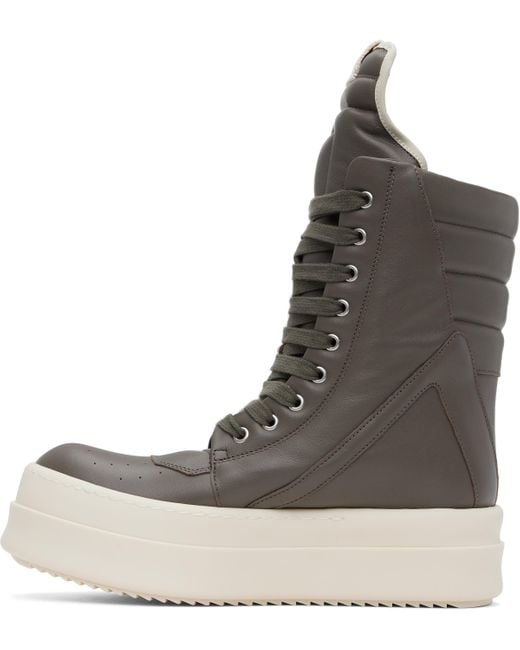 メンズ Rick Owens グレー Hollywood Mega Geobasket スニーカー Brown