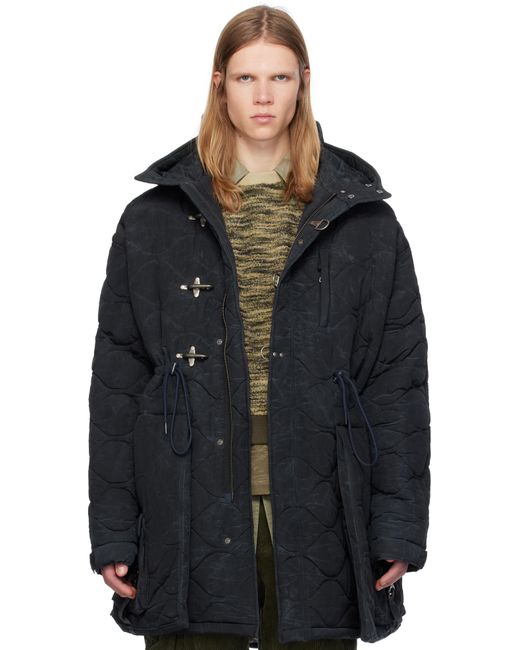 メンズ ANDERSSON BELL ブラック レースアップ フィッシュテール 