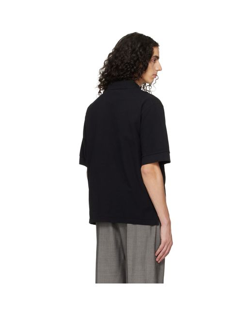 Studio Nicholson Black Balaton Jersey Polo for men