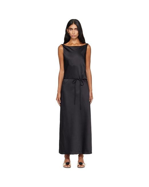 LE17SEPTEMBRE Black Draped Back-Scoop Maxi Dress