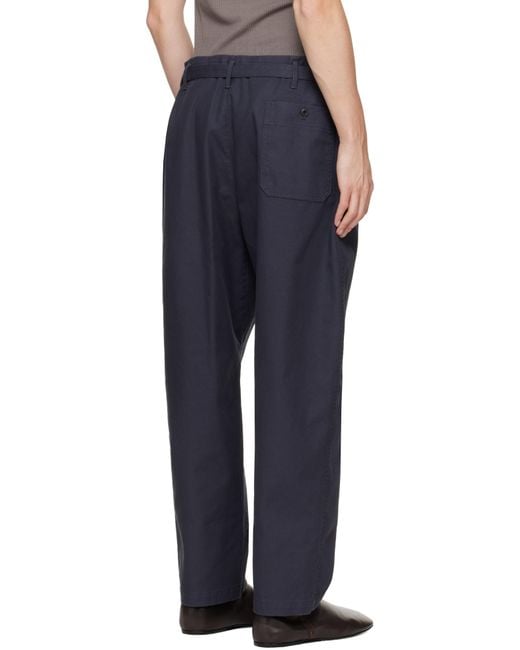 Lemaire Blue Carrot Pants for men