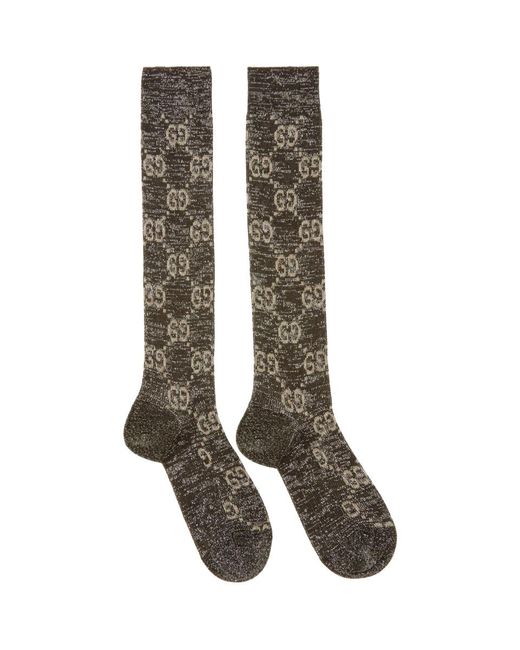 Gucci Black Crystal GG Socks Save 6 Lyst