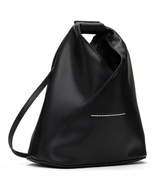 【MM6】ブラック クラシック トライアングル クロスボディバッグ MM6 by Maison Martin Margiela クラシック トライアングル