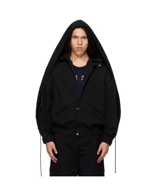 Egonlab Black Back Fold Track Jacket for men
