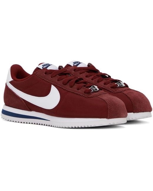 nike cortez leather burgundy crush