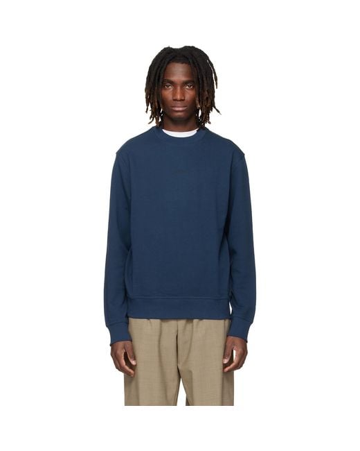 Boss Blue Chest Logo Sweatshirt for men