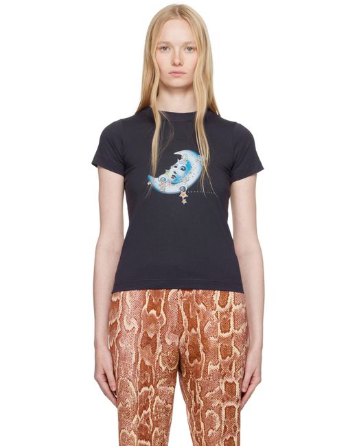 Conner Ives ブラック Venetian Mask ベビーTシャツ Blue