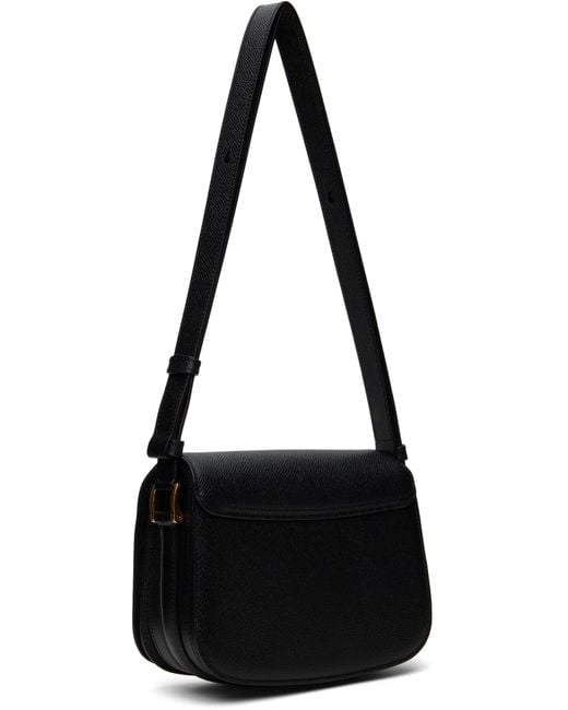 AMI Black Leather Top Handle Paris Paris Bag