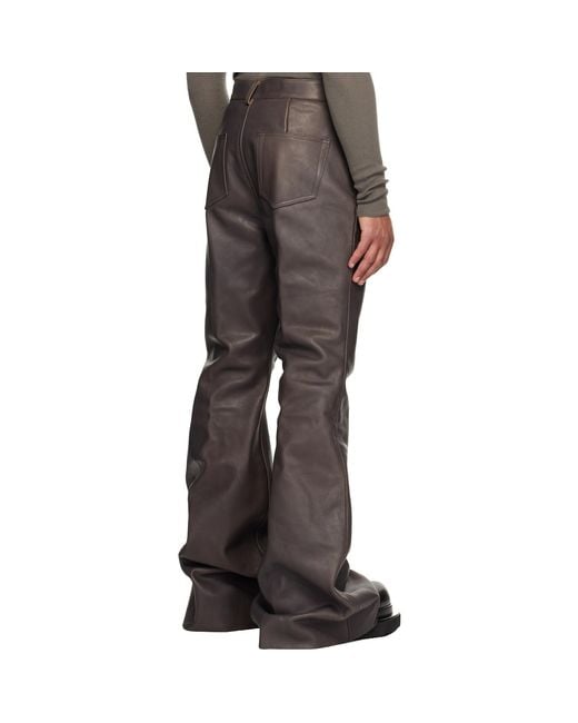 Rick Owens Black Concordians Runway Bolans Leather Pants for men