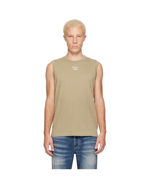 DIESEL Green Khaki T-Bisco-Iod Tank Top for men