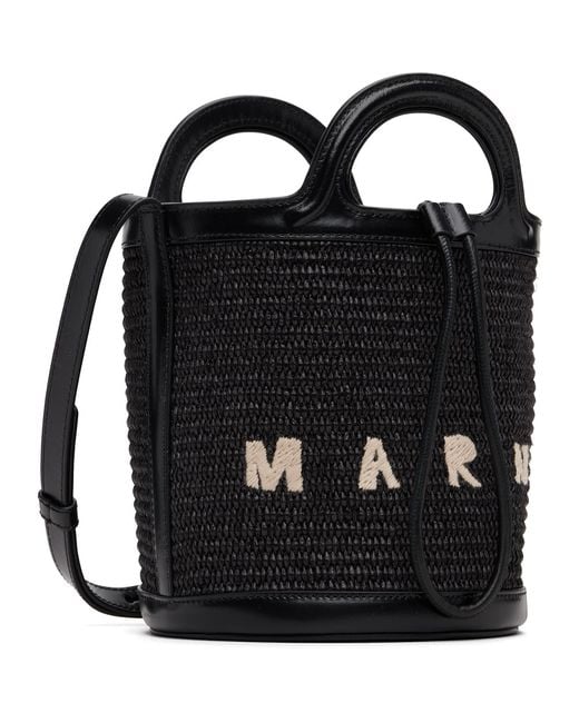 Marni Black Tropicalia Small Bucket Bag