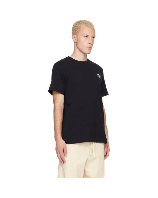 A.P.C. Black Standard 'Rue Madame' T-Shirt for men